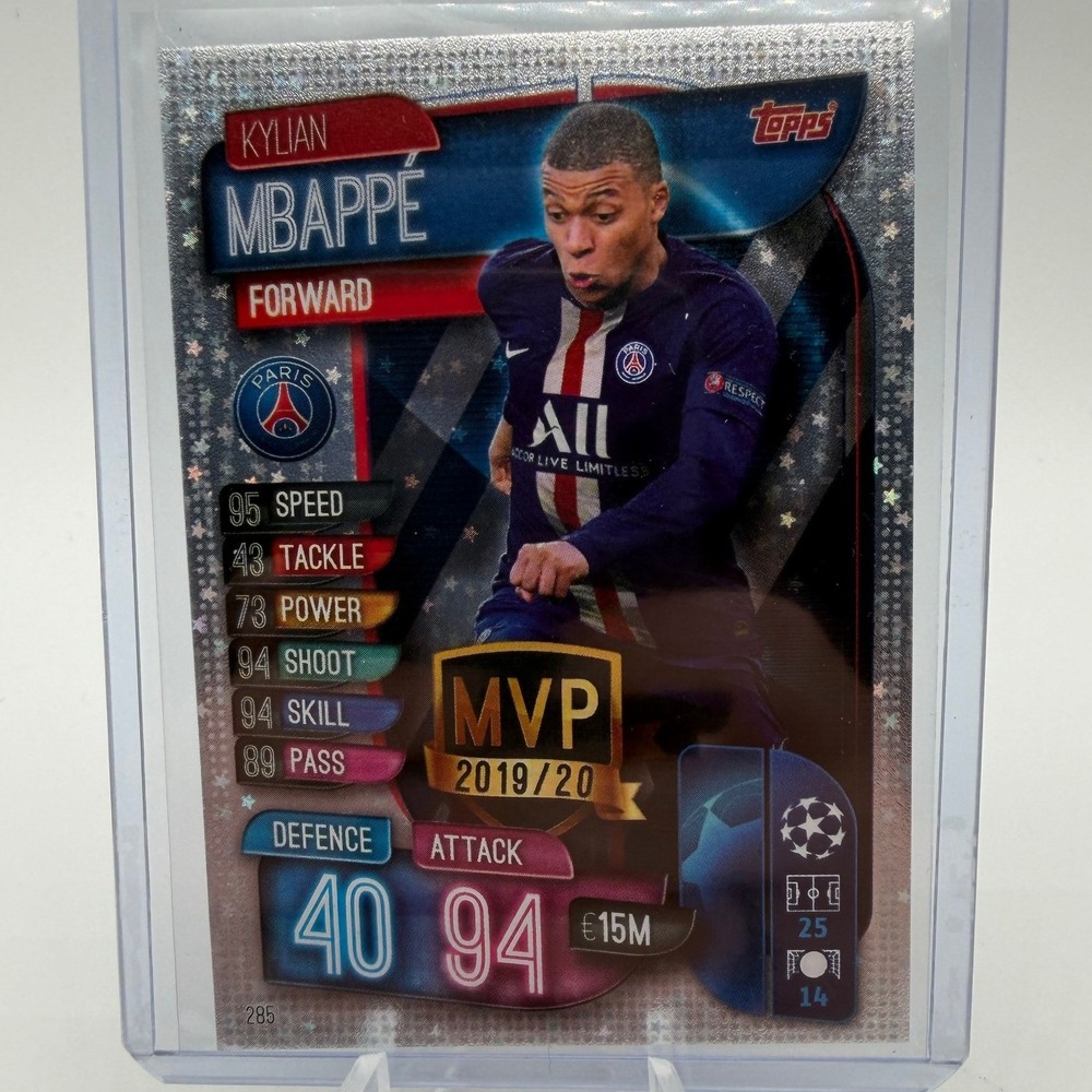Kylian Mbappe 2019-20 Topps Match Attax Champions League MVP PSG Card #285